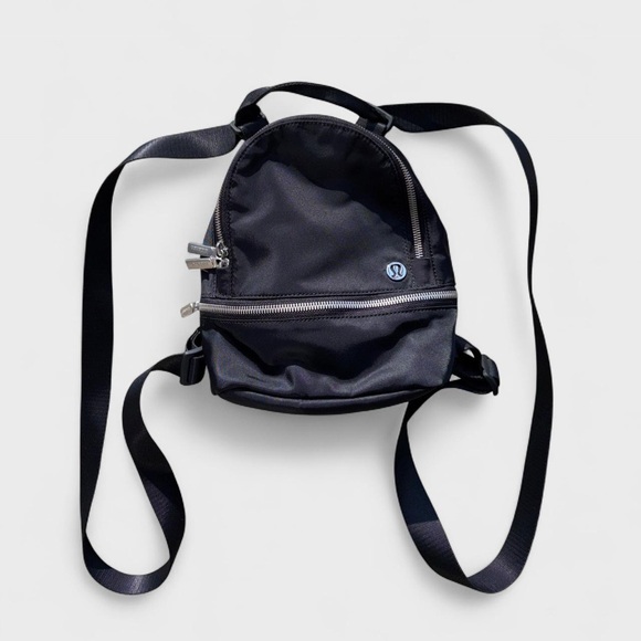 lululemon athletica Handbags - Lululemon Bag City Adventurer Backpack Micro Black+Silver Mini Bag Purse Soldout